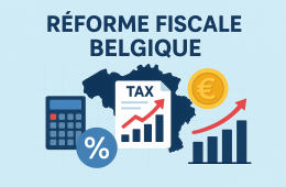 Illustration de la réforme fiscale en Belgique montrant les principales mesures du gouvernement Arizona en 2025.